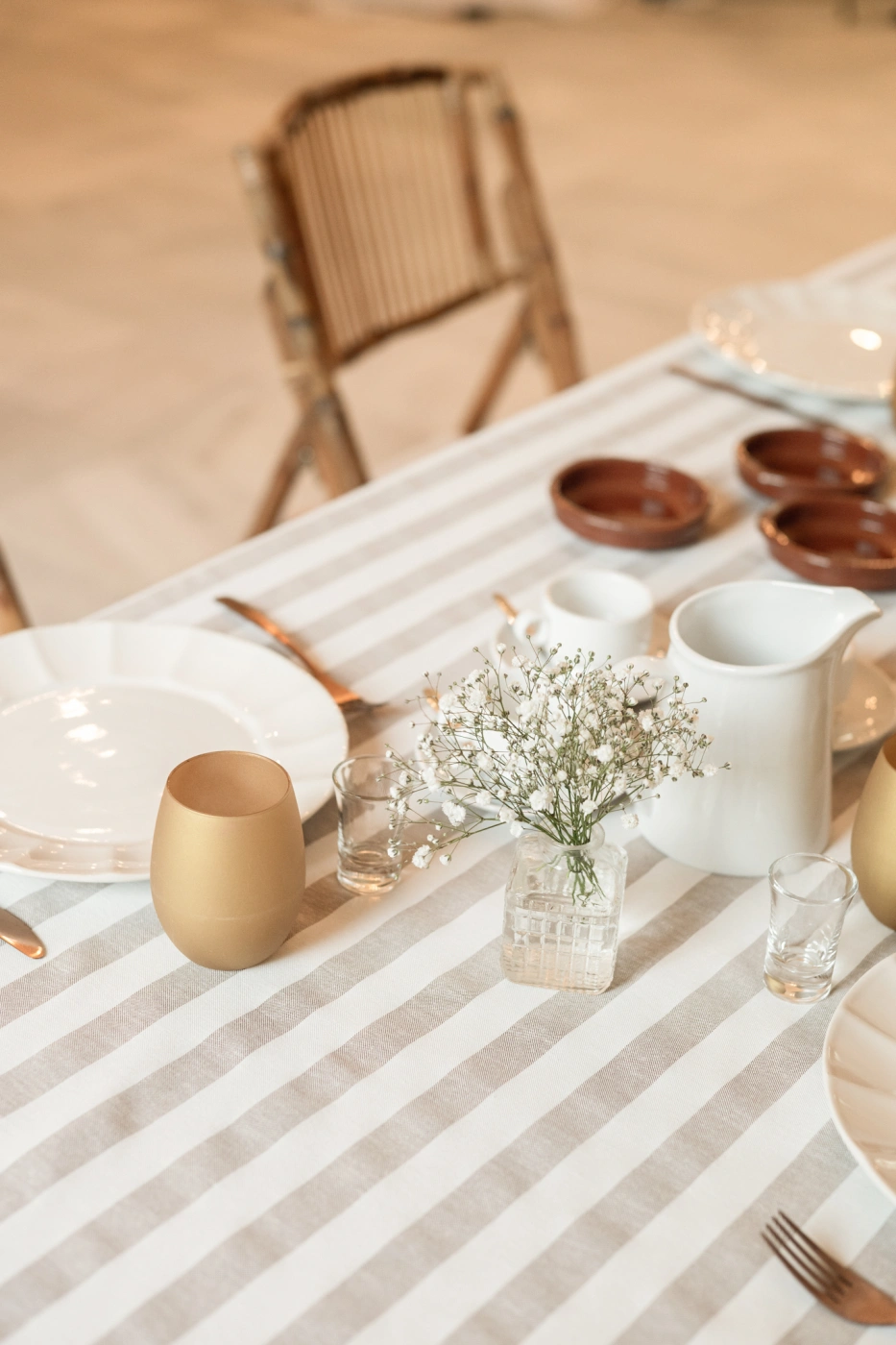 Rayas Topo Lino para eventos y bodas