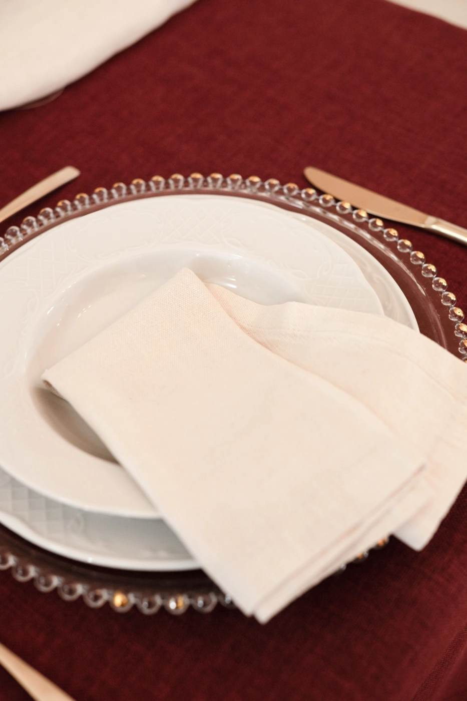 Beige Lino para eventos y bodas